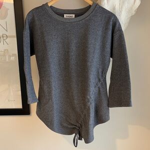 EVIDNT Los Angeles 3/4 Sleeve Grey Sweater size xs (wool, cotton, polyester)